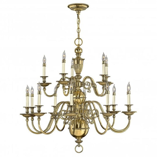 Cambridge 15Lt Chandelier Burnished Brass