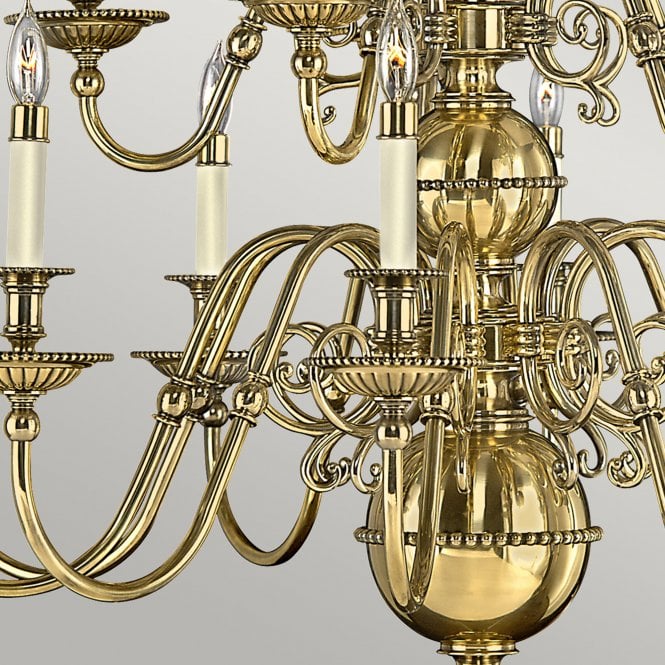 Cambridge 15Lt Chandelier Burnished Brass