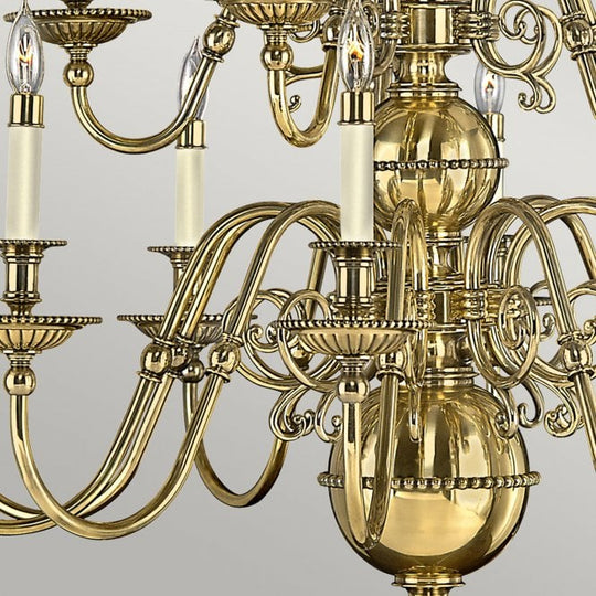 Cambridge 15Lt Chandelier Burnished Brass
