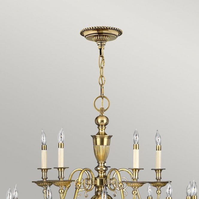 Cambridge 25Lt Chandelier Burnished Brass
