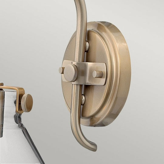 Congress Clear Glass Wall Light Brushed Caramel