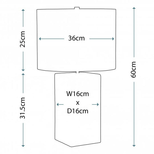 Alba Cream/Grey Table Lamp