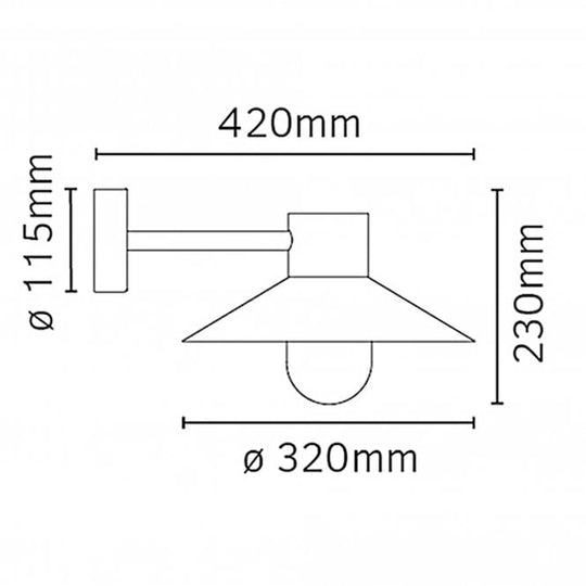 Lund Wall Lantern Black Clear