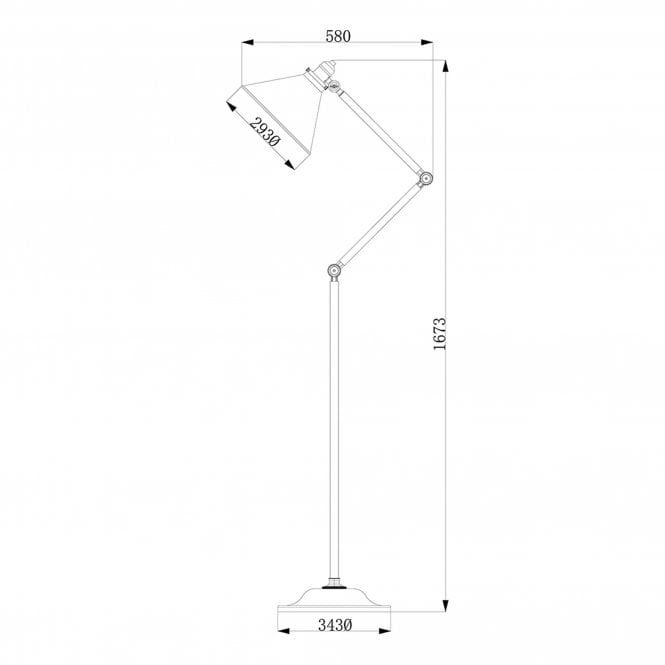 Provence 1 light Floor Lamp with Aged Brass finish