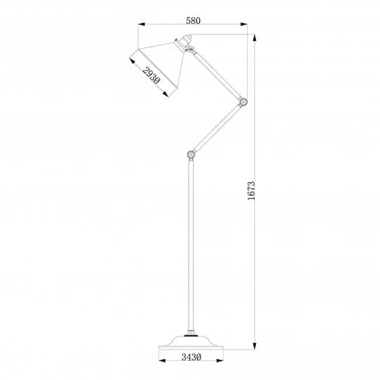 Provence 1 light Floor Lamp with Aged Brass finish