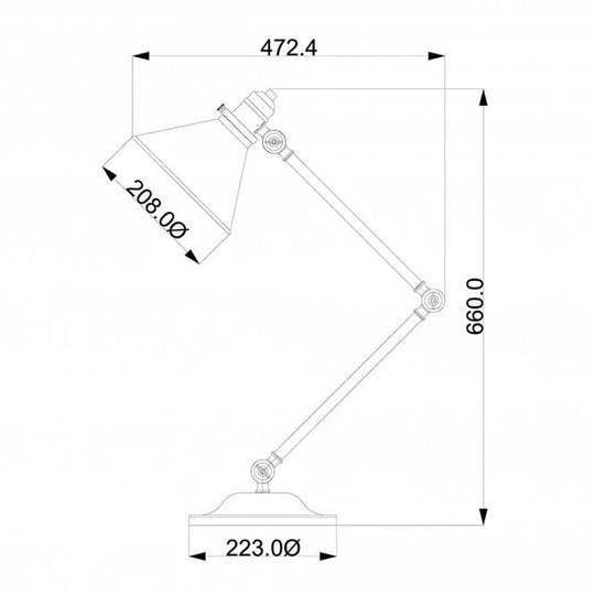 Provence adjustable Table Lamp in an Old Bronze finish