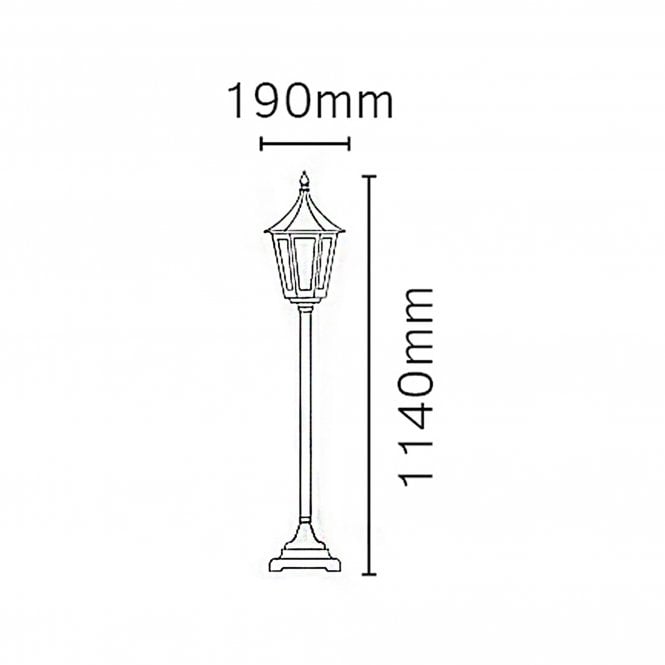 Rimini Pillar Lantern Black
