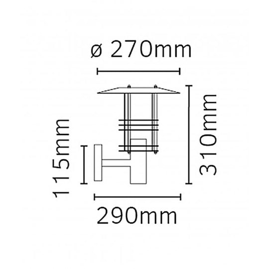 Stockholm Wall Lantern Black