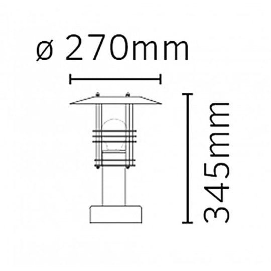 Stockholm Pedestal Galvanised