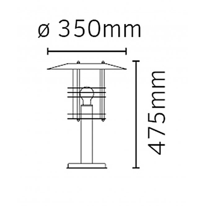 Stockholm Pedestal Grande Galvanised