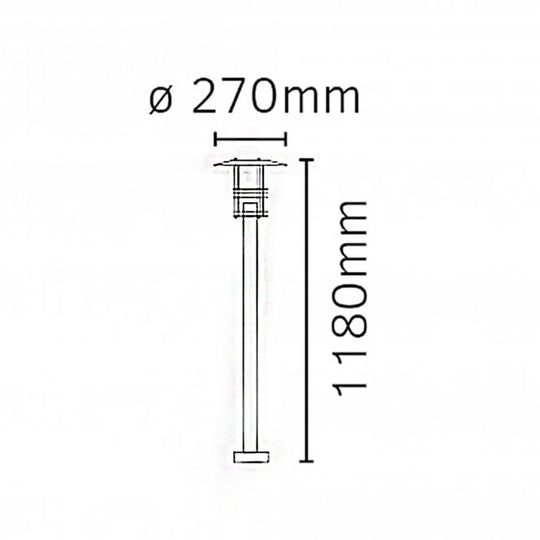 Stockholm Pillar Black