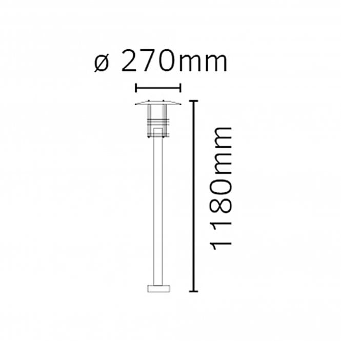 Stockholm Pillar Galvanised