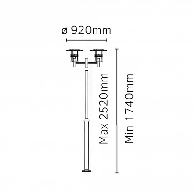 Stockholm Twin Post Black