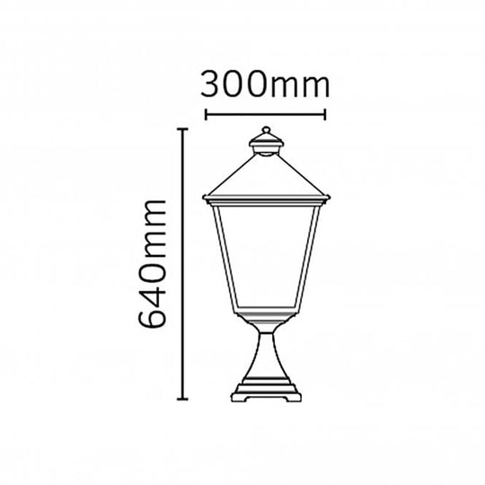 Turin Grande Pedestal Black