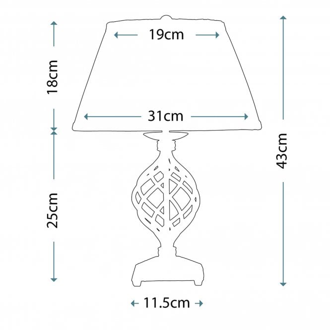 Belfry Table Lamp with a Black finish