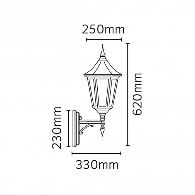 Valencia Up Lantern Black