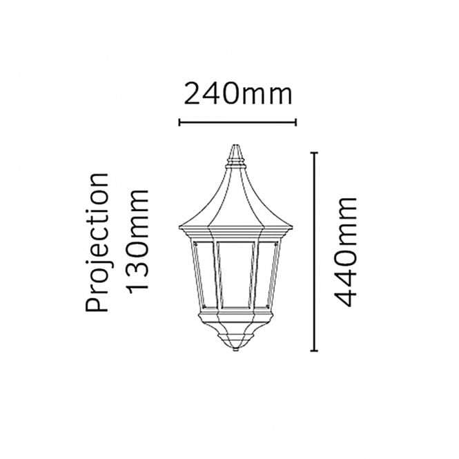 Valencia Half Lantern Black