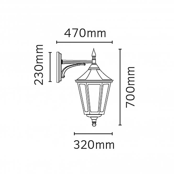 Valencia Grande Down Lantern Black