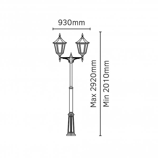 Valencia Grande Twin Post Black