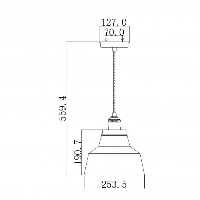 Baskin 1 Light Pendant In Polished Nickel Finish