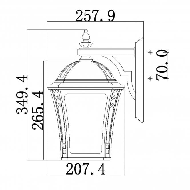 Wabash 2 Light Medium Wall Lantern In Mocha Finish