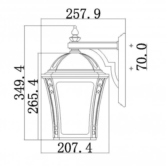 Wabash 2 Light Medium Wall Lantern In Mocha Finish