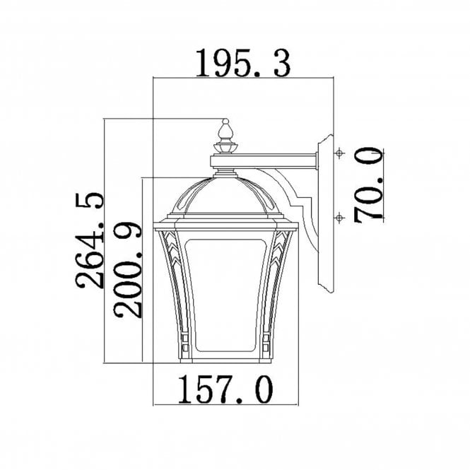 Wabash 1 Light Small Wall Lantern In Mocha Finish