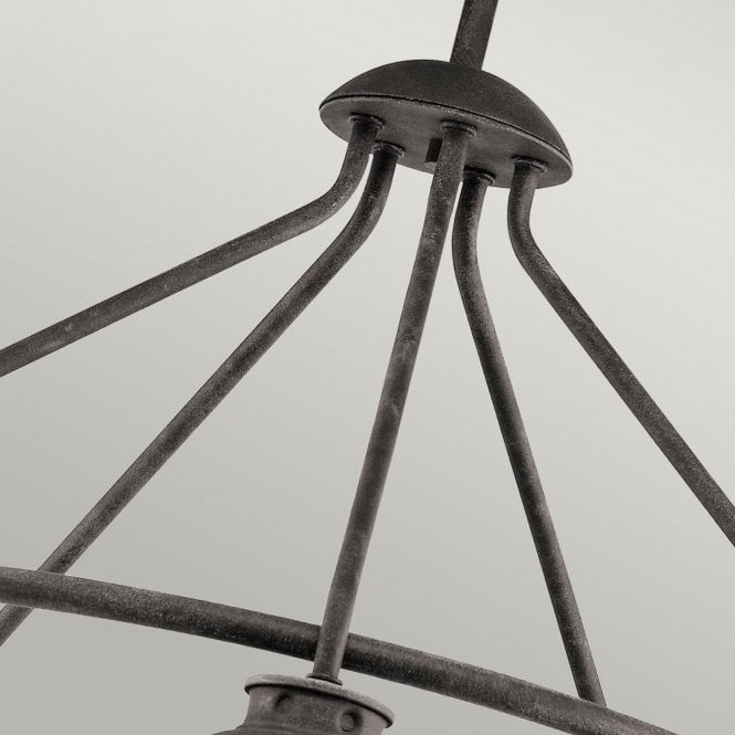 Ashland Bay 5 Light Outdoor Chandelier  In Weathered Zinc Finish