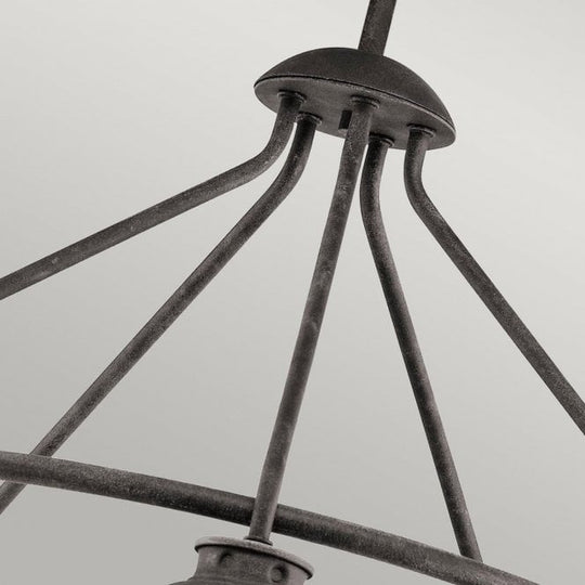 Ashland Bay 5 Light Outdoor Chandelier  In Weathered Zinc Finish