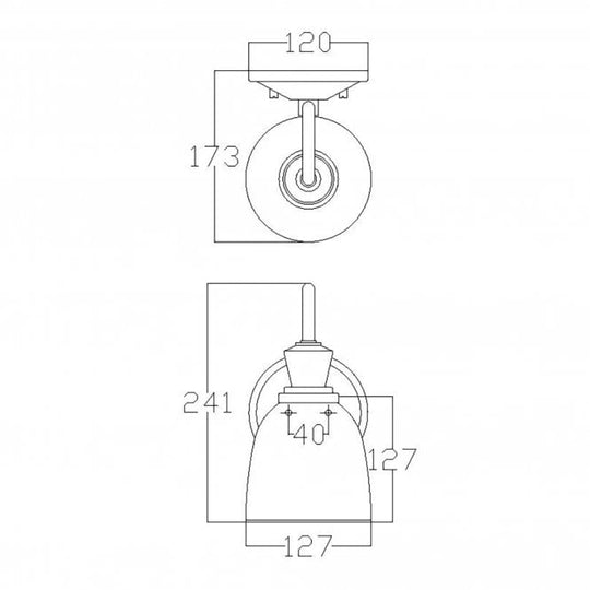 Cora 1 Light Bathroom Wall Light  In Polished Chrome Finish