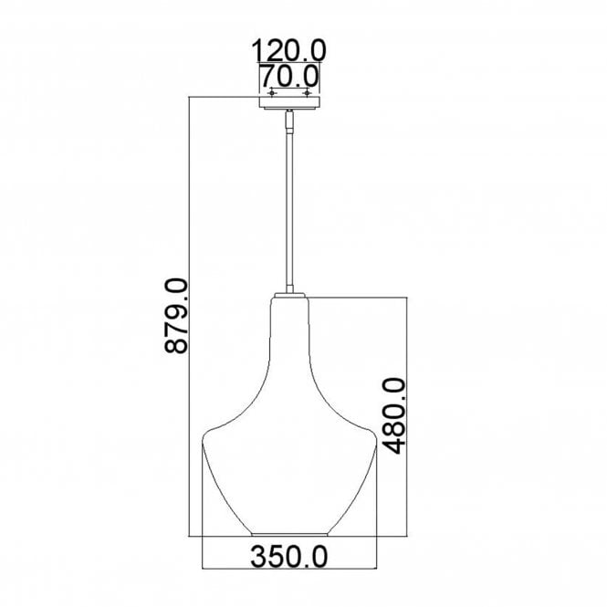 Everly 1 Light Medium Pendant In Olde Bronze Finish