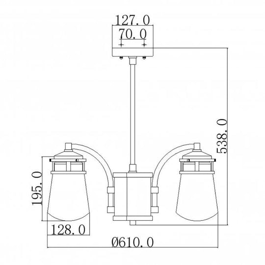 Lyndon 5 Light Outdoor Chandelier In Architectural Bronze Finish