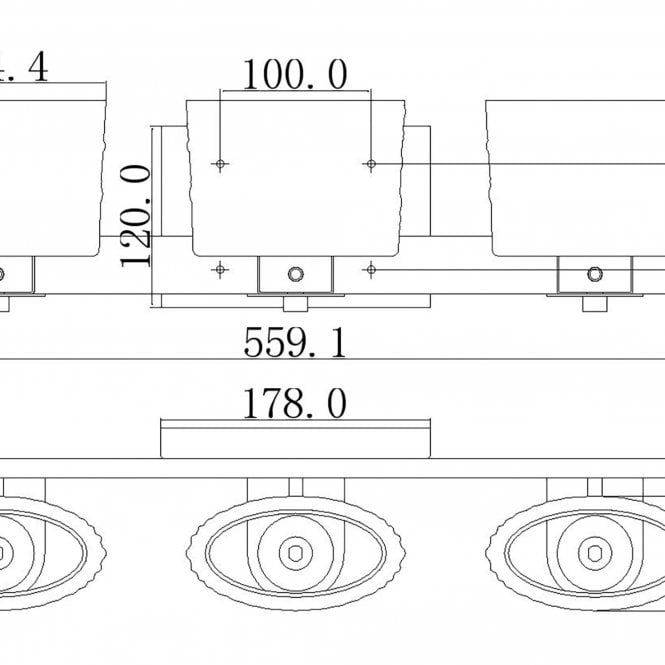 Seaview 3 Light Above Mirror Light In Polished Chrome Finish