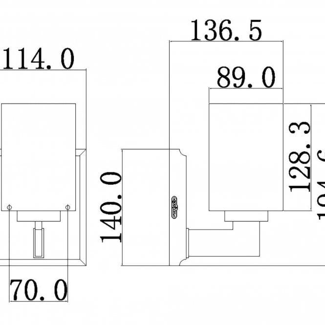 Taylor 1 Light Small Wall Light In Polished Chrome Finish