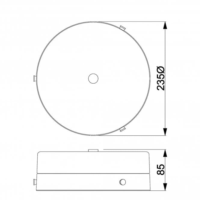 Tamar 1 Light Medium Bathroom Flush In Polished Chrome Finish