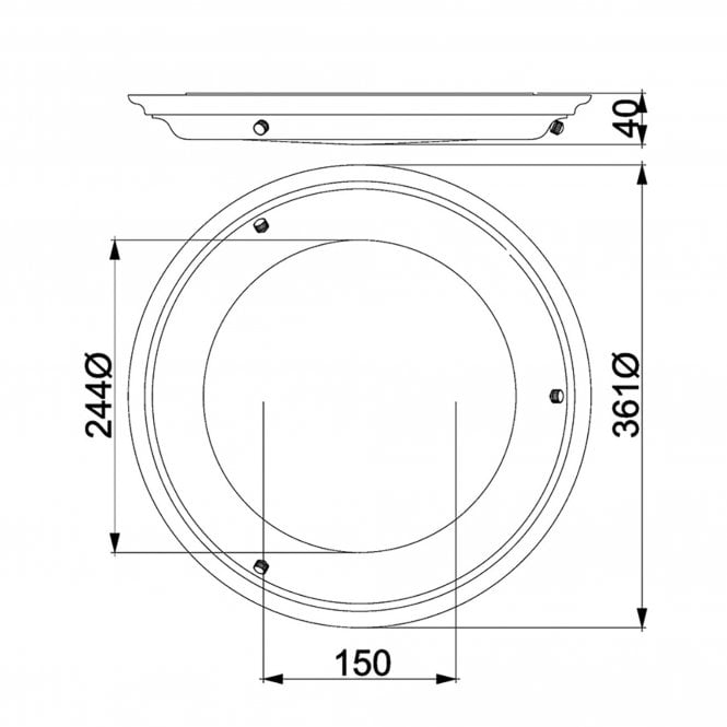 Welland 1 Light Medium Bathroom Flush In Aged Brass Finish
