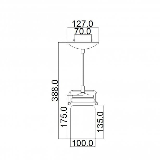 Brinley 1 Light Mini Pendant - Brushed Nickel