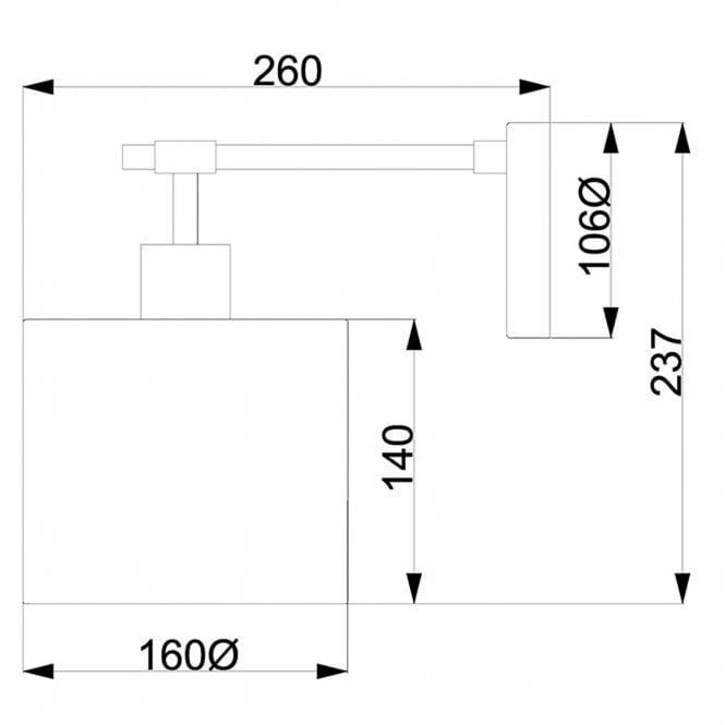 Balance 1 Light Wall Light - White and Polished Nickel