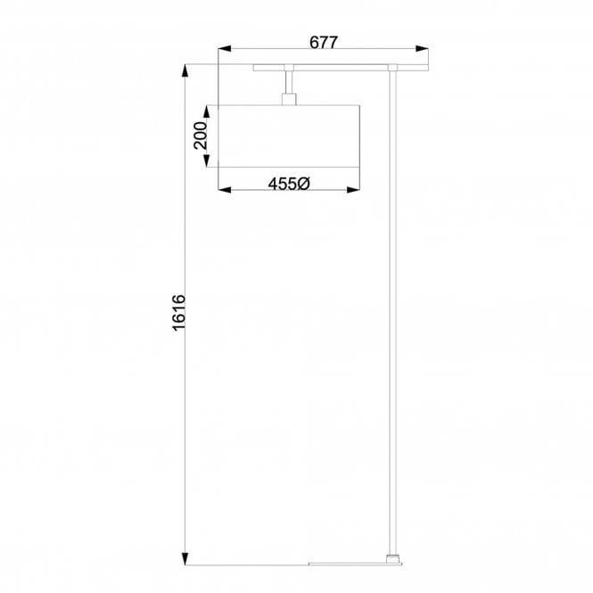 Balance 1 Light Floor Lamp - White and Polished Nickel
