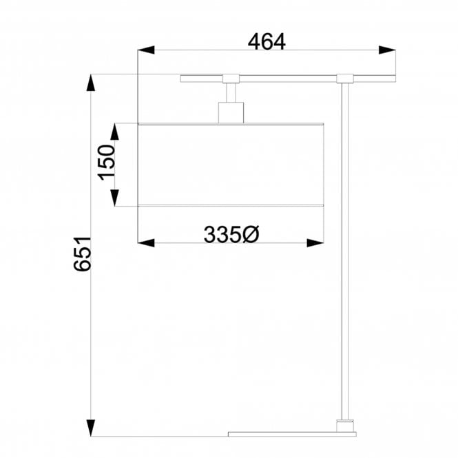Balance 1 Light Table Lamp - Brown and Polished Brass