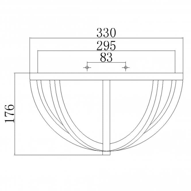 Allier Flush Mount Light Wood/Brushed Steel