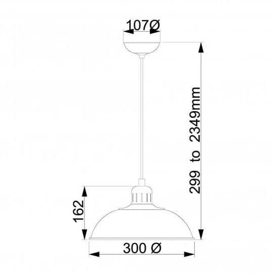 Franklin 1 Light Pendant - Cream
