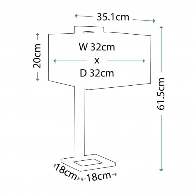 Plein 1 Light Table Lamp