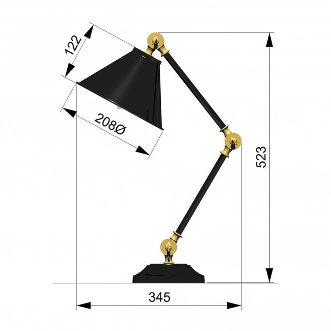Provence Element 1 Light Mini Table Lamp - White/Polished Nickel