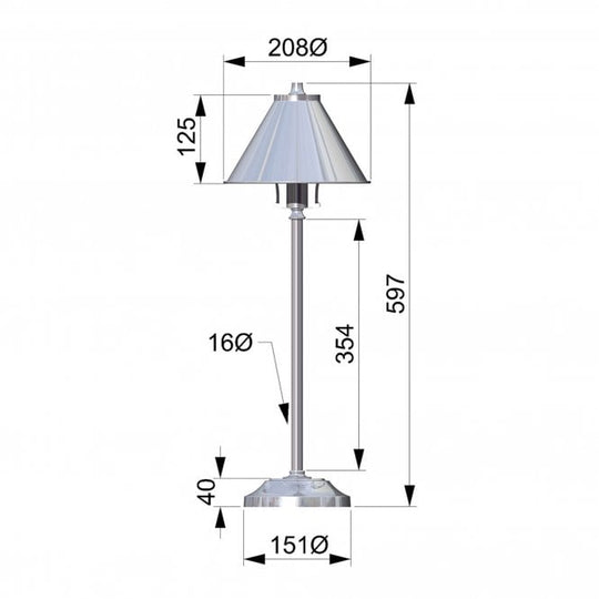 Provence 1 Light Stick Lamp - Aged Brass