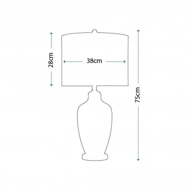Nicolls 1 Light Table Lamp Mercury Glass