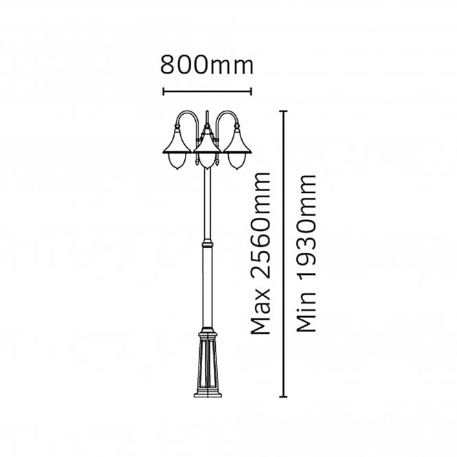 Firenze Triple Post Black