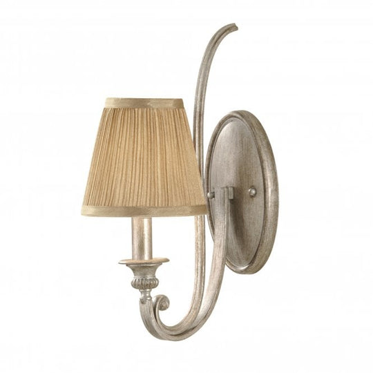 Abbey Wall Light in a silver sand finish
