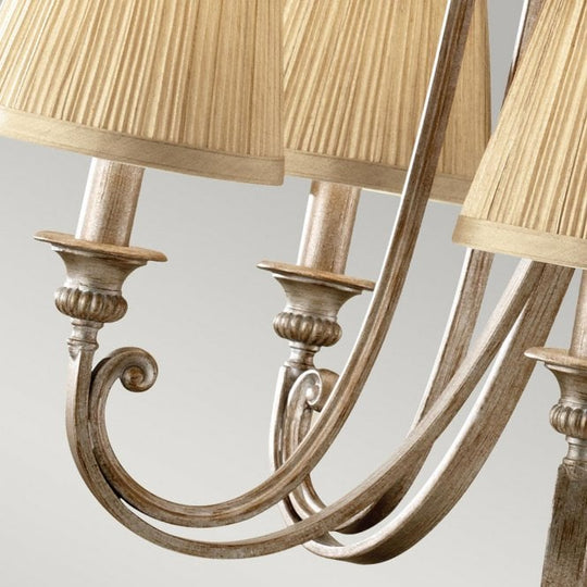 Abbey 5 light Chandelier with silver sand finish