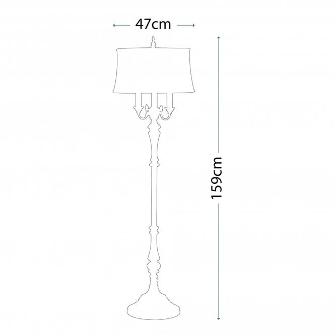 Gibson 4 light Floor Lamp with Cambridge Crackle finish